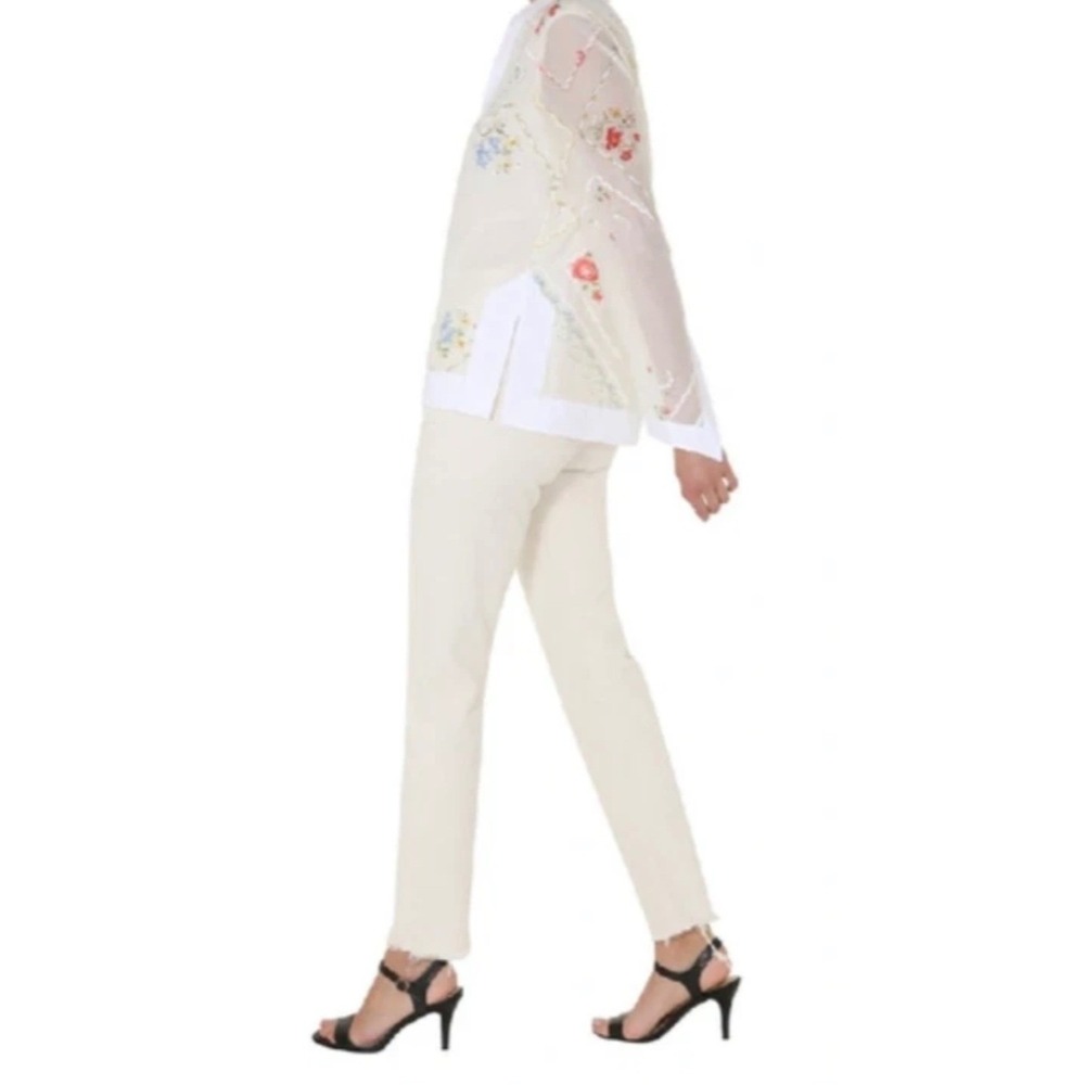 Tory Burch Handkerchief Silk Tunic Top in New Ivory Size 0 boho - Picture 5 of 14